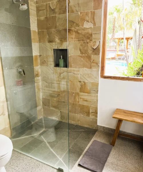 ... and a open shower