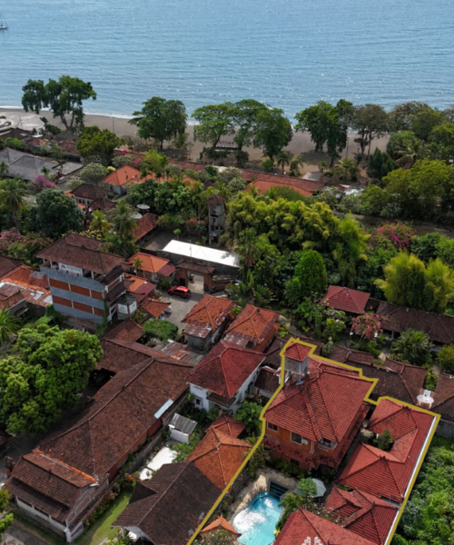 Location of Kubu Elsa Bali near Lovina Beach in North Bali